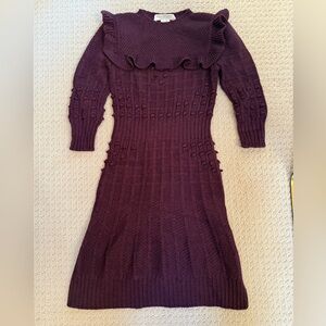 Philosophy Di Lorenzo Serafini Burgundy knit mini dress size 2